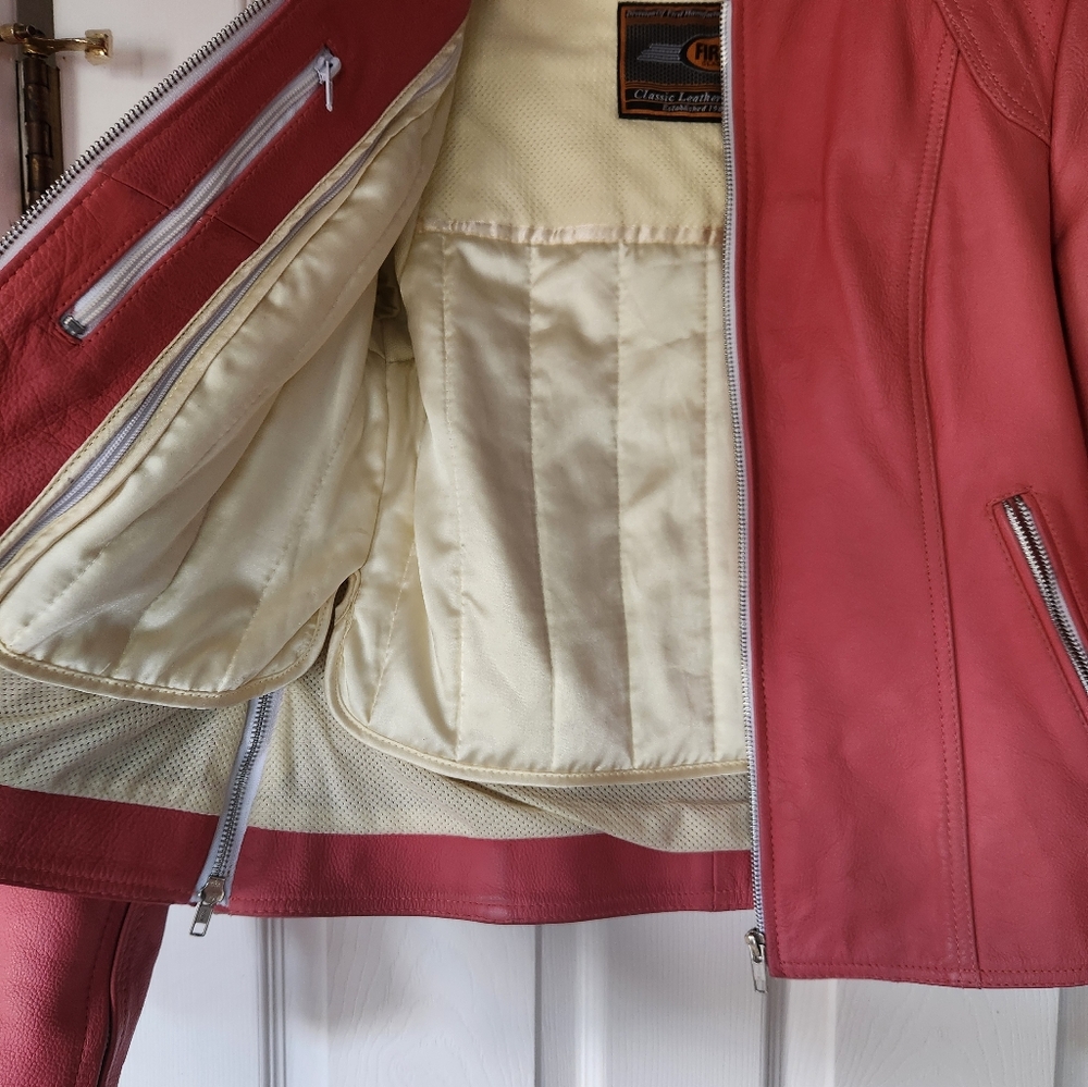 Leather moto jacket